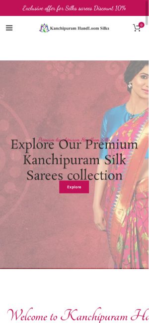 Kanchipuram Handloom silks Mobile